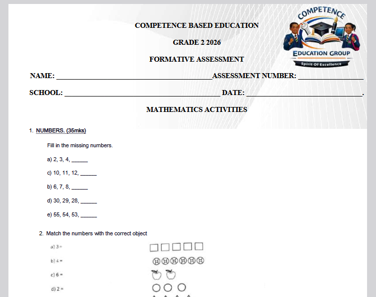 Grade 2 Term 2 Opener Exam 2026 (All subjects) Preview