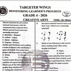 Targeter Wings 003 Grade 4 - 2026  Exams & Marking Scheme
