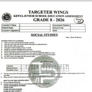 Targeter Wings 003 Grade 8 - 2026  Exams & Marking Scheme
