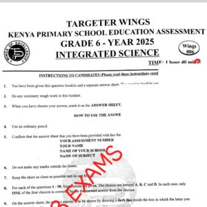 Targeter Wings 006 Grade 6 Full Set Exams & Marking Scheme